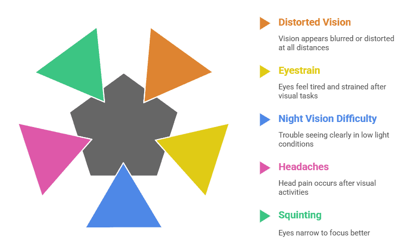 What are the symptoms of Astigmatism