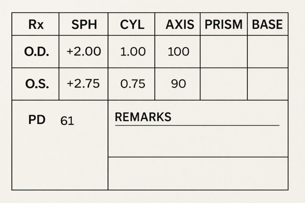 Astigmatism Prescription